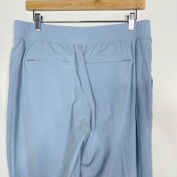 Athleta 10P Blue Brooklyn Lined Jogger Pants Woven Featherweight Stretch Pockets - Picture 8 of 15